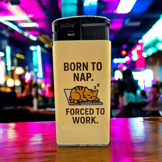 Büro-Meme: Forced to Work Feuerzeug